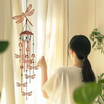 Large Aluminium Wind Chimes 33" Outdoor Deep Tone Memorial Wind Chimes with Dragonfly Wind Catcher, Sympathy for Loss of Loved Mom Father,Metal Wind Chime for Garden Patio Balcony Home Decor