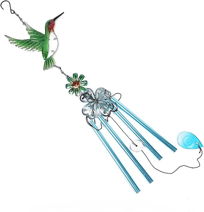 Animal Wind Chimes for Outside, Colorful Wind Chimes Aluminum Tube Wind Chime Outdoor Garden Wind Chime Decorative Chime of Wind for Indoor Living Room Office (Long-Bird)