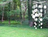 Woodstock Chimes Asli Arts Collection, Mirror Chime, Medium (20'') Capiz Wind Chimes for Outdoor, Patio, Home or Garden Décor (C125)