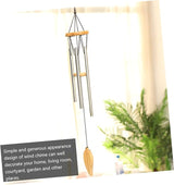 VANZACK 1Pc Aluminum Tube Wind Chime Beautiful Hanging Craft for Garden Decor Silver Color Birthday Durable Outdoor Bell for Courtyards Patios and Backyards