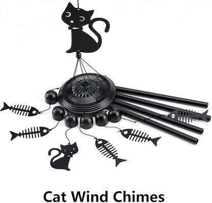 Cat Wind Chimes for Outside, Cat Lover Gifts for Women Men Mom Grandma Birthday Festival, 37" Windchimes Hanging Outdoors Garden Decor, Home Patio Garden Porch Yard Decorations