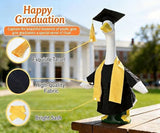 Graduation Porch Goose Outfits Academic Gown and Graduation Cap Costume Scarf for 23 Inch Cement Statue Outdoor Garden Patio Yard Lawn Art Decoration