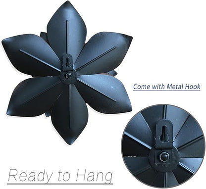 Metal Flower Wall Art Decor, 10“ Rustic Modern Floral Sculpture, Distressed Iron Wall Hanging Home Decoration Accent Artworks for Indoor Kitchen Bedroom Living Room Office Outdoor Garden Patio
