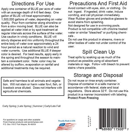 Blue Lake and Pond Dye (4 Gallon Value Pack)