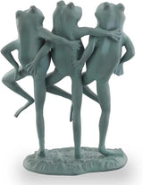 SPI Home Dancing Frog Trio Cast Aluminum Garden Sculpture 18.5 Inches High Outdoor Décor