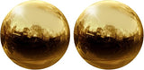 uxcell 2 Pcs Gazing Globe Decor Ball 2.5 Inch 63mm Reflective Garden Sphere Hollow Ball, Seamless Stainless Steel Gazing Ball, Smooth Mirror Globe for Garden Home Decor, Gold Tone