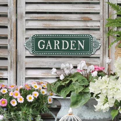 CHIC Greenhouse Sign - Decorative Outdoor Vintage Yard Sign - Front Porch & Farmhouse Decor - 16.5 * 4.5 Inch