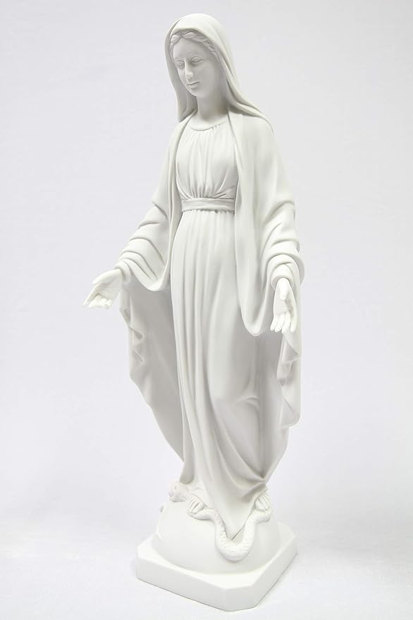Vittoria Collection 19 Inch Our Lady of Grace Italian Statue Sculpture Figurine Made in Italy Indoor Outdoor Garden