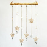 Sun Catcher Indoor Window Rattan Stars and Crystal Suncatcher for Windows Hanging Boho Home Wall Whimsical Decor