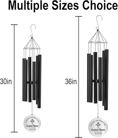 Pwesionalized Sympathy Wind Chimes 30 inch, Memorial Gift for Loss of Mom/Dad/Grandma/Loved one, 42inch Customized Bereavement Gift Idea for Condolences Funeral