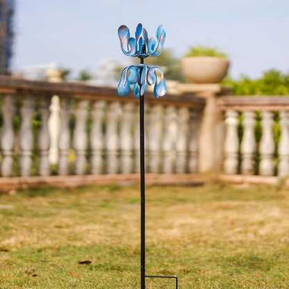 Wind Spinners Outdoor Metal Wind Spinner with Stakes,360 Degrees Rotating Kinetic Wind Sculptures & Spinners for Garden Lawn Backyard Patio Decor