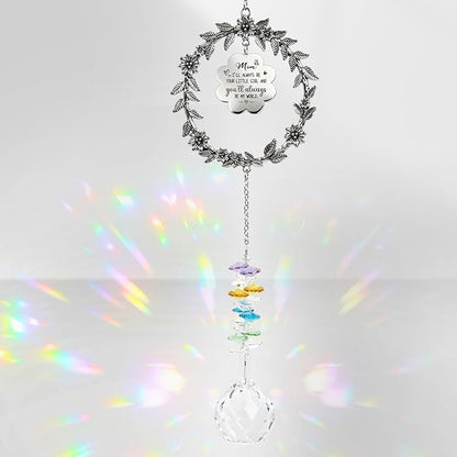 Rngmsi Crystal Suncatcher Best Mom Gifts, Birthday Gifts for Mothers Day Thanksgiving Christmas, Sun Catcher Hanging Ornament for Window Hanging Wall Art