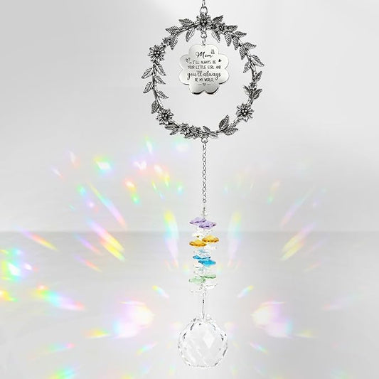 Rngmsi Crystal Suncatcher Best Mom Gifts, Birthday Gifts for Mothers Day Thanksgiving Christmas, Sun Catcher Hanging Ornament for Window Hanging Wall Art