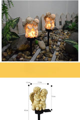 Angel Couple Solar Outdoor Garden Stakes Lighting, Multicolor, Warm White, Angel Theme, Outdoor Figurine Lights, Decoration, Outdoor Decoration, Seasonal Decoration, Housewarming, Gift-Giving