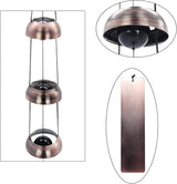 Temple Bells Wind Chimes Large,Red Copper Peace Memorial WindChimes Outdoors,Fengs Shui Japanese Wind Bells for Outside,Sympathy Chime Gift for Mom/Someone Who Loves Peace,Energy Garden Wind Bell