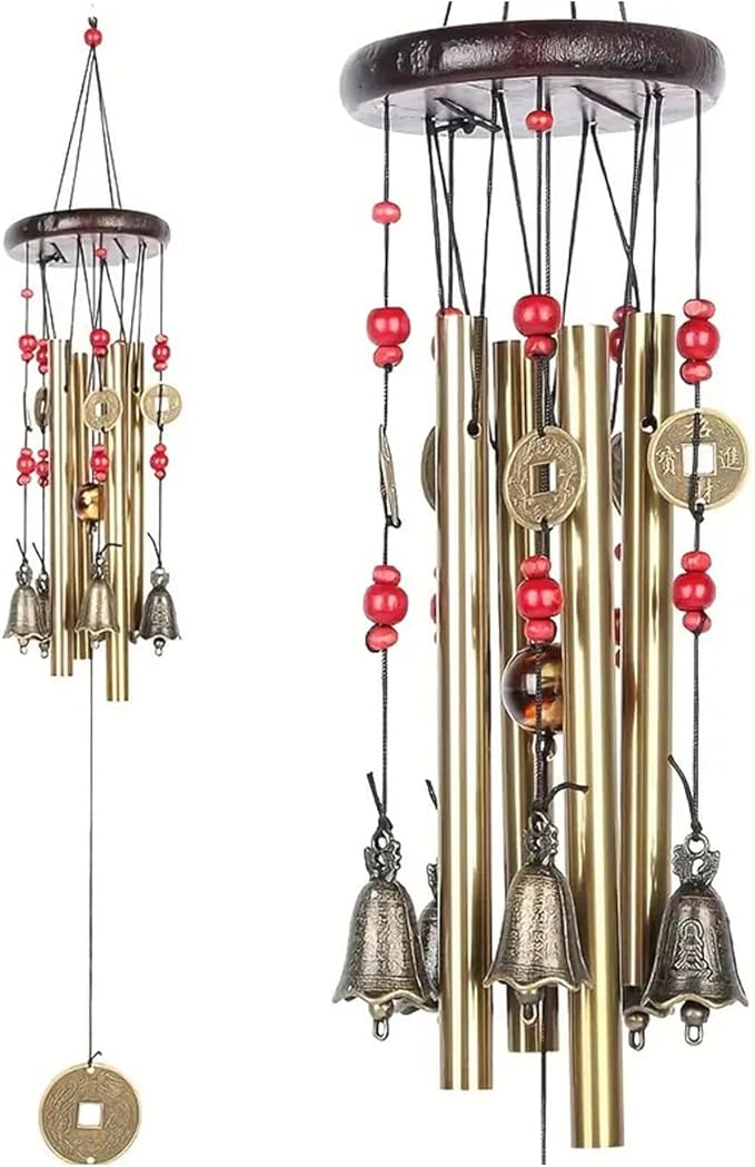 Garden Wind Chime Chinese Lucky Metal Bell Outdoor Decorative Wind Chime for Park and Garden Beautiful Decor Outdoor Wind Chime Traditional Chinese Style Garden Wind Chimes