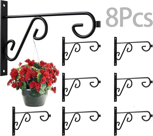 8Pack Plant Hanger Bulk 6In Metal Wall Hook,Anti-Rust Indoor Outdoor Wall Hangers for Bird Feeders, Planters, Lanterns, Wind Chimes,Doorplate