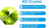 PATIKIL K9 Crystal Octagon Beads 2 Holes Pendants, 60 Pack 14mm Chandelier Prisms Parts Ornaments Hanging Beads for DIY Arts Crafts Decoration, Olive Green