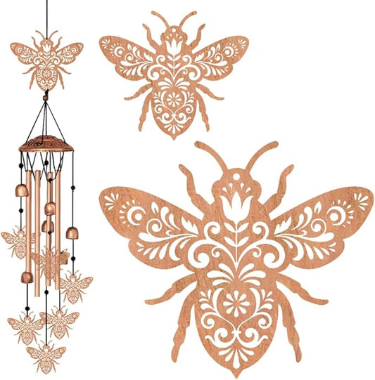 Wind Chimes for Outside, Bee Aluminum Tube Windchime Melodious Melodic for Porch Patio Garden Decor, Unique Metal Memorial Wind Chimes Housewarming Gifts for Friends and Family