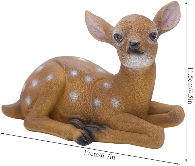 Zerone 2Pcs Garden Statues, Outdoor Decor Lovely and Lifelike Statues, Life Size Outdoor Statues for Outdoor Garden, Yard Decor, Exquisite Ornaments with Premium Materials and Attention to Detail,