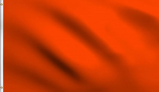 DMSE Solid Orange Flag, 3x5 Flag, UV Resistant, Fade Resistant Material with Metal Grommets (3ft x 5ft), (Nylon), (Orange)