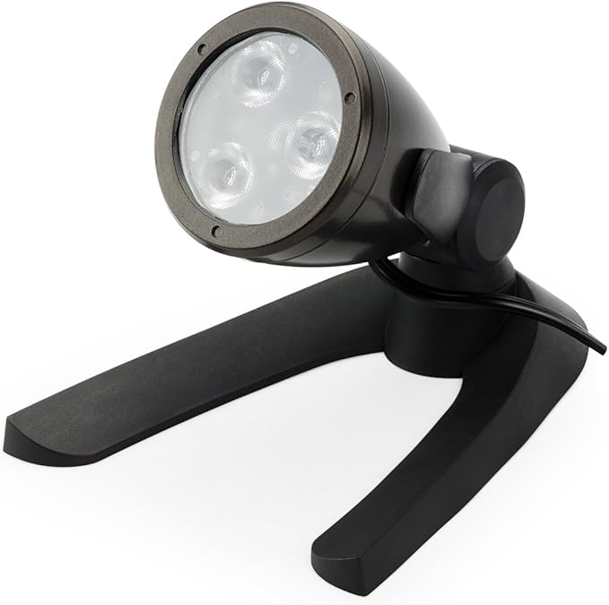 Aquascape 3-Watt Submersible Underwater Warm White LED Spotlight for Ponds, Water Features & Landscape Lighting, 84033