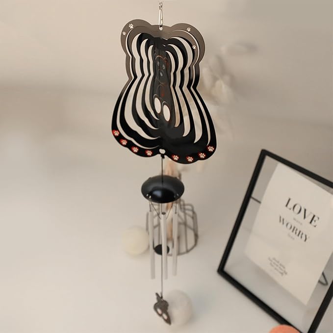 Outdoor Wind Chimes, Memorial Wind Chimes, Cardinal Wind Chimes, Outdoor Garden Decoration Corridor Decorative Wind Chimes, The Best Choice for Mom, Grandma and Sister, A Good Gift Idea(Little Bear)