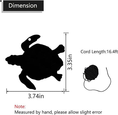 Replacement Wind Catcher, Wind Chime Sail Replacement with 16.4FT Nylon Cord, Metal Wind Chime Accessories Parts Replacement for Sympathy Wind Chimes and Wind Bells, Sea Turtle