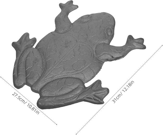 Yardwe Stepping Stones for Frog Stepping Iron Garden Frog Statue Decor Outdoor Garden Ornament