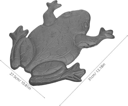 Yardwe Stepping Stones for Frog Stepping Iron Garden Frog Statue Decor Outdoor Garden Ornament
