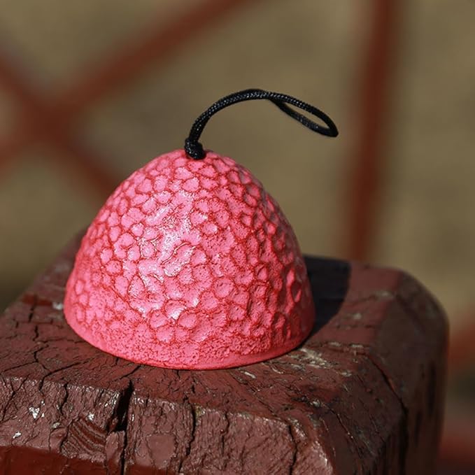 Japanese Sakura Ball Traditional Lucky Small Wind Chimes for Outside, Pink Iwachu Cast Iron Bless Temple Wind Bell Memorial and Sympathy Wind Chimes Indoor Garden Bell, Patio, Balcony