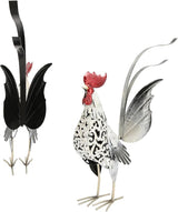 Chicken Decor, 15.6 x 19.7 x 4.6in Iron Garden Sculptures Statues Rooster Decor Extra Large Outdoor Sculptures Metal Yard Decor Ornaments Outdoor Sculpture, Rooster Ornament