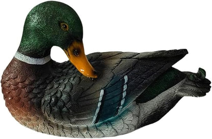 Garden Statues Pond Floating Duck Sculpture Creative Resin Duck Statue Realistic Duck Decoy for Fish Tank Garden Animal Cute Outdoor Yard Ornaments Decor