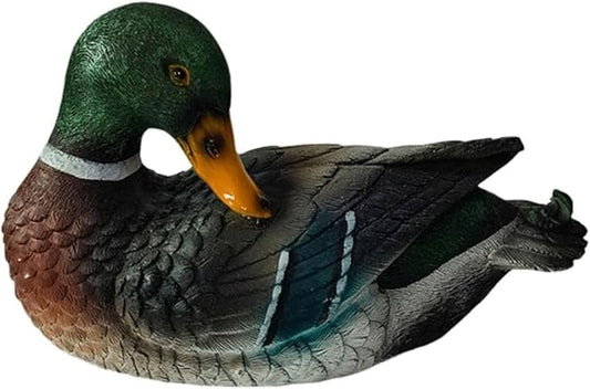 Garden Statues Pond Floating Duck Sculpture Creative Resin Duck Statue Realistic Duck Decoy for Fish Tank Garden Animal Cute Outdoor Yard Ornaments Decor