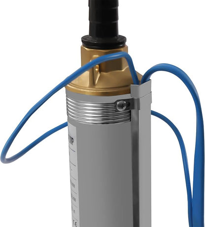 Deep Well Submersible Pump AC 110V 750W Electric Submersible Water Pump, 16 GPM Flow, 380ft Lift, Farm Ranch Irrigation Submersible Bore Hole Deep Well Pump 3420 RPM