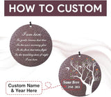 Personalized Wind Chimes, Sympathy Wind Chime Life Tree, in Loving Memory Windchimes, Memorial Gifts for Loss of Loved Dad/Mom, Bereavement Condolences Gifts Outside (Produced in USA)