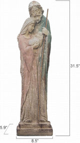 Holy Family Garden Statue Large Catholic Outdoor Sculpture H31.5” Big Sacred St Joseph Tall Virgin Mary Religious Saint Mother of God Outside Yard Lawn Patio Painted Resin
