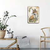 YOYI ART Patio Garden Signs for Outside - Fox Wall Art Decor Vintage Tin Signs, Metal Outdoor Wall Decor for Patio, Garden Fence, Backyard, Farm House and Fox Nursery, Gifts for Fox lover, 8 x 12 Inch