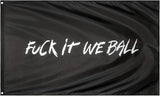 Fuck It We Ball Flag Funny Banner - 3x5 Ft Cool Flags, For Room Guys Girls College Dorm Man Cave Bedroom Wall Decor Hangings Outdoor Indoor