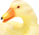 Agatige Garden Duck Ornament, Resin Duck Sculpture Statue Yard Patio Art Decor Sculptures Table Ornament for Outdoor Garden Yard (Yellow Lying Duck)
