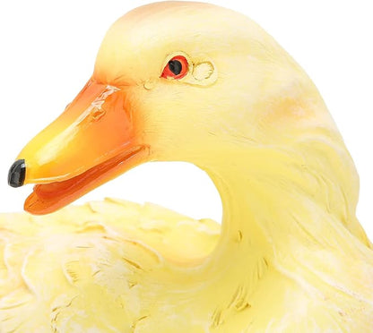 Agatige Garden Duck Ornament, Resin Duck Sculpture Statue Yard Patio Art Decor Sculptures Table Ornament for Outdoor Garden Yard (Yellow Lying Duck)