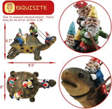 Sunthus Garden Gnome Turtle Statues Yard Art Resin Figurine Decorations Outdoor Garden Décor