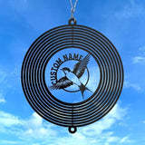 Personalized Swallow Metal Wind Spinner, Custom Outdoor Ornament for Yard Display, Kinetic Bird Art, Nature Lover Gift (Swallow Garden Wind Spinner)