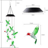Gifts for Mom from Daughter Son Husband LED Solar Hummingbird Wind Chimes Indoor Outside Best Gifts for Mothers Day Birthday Grandma Women Who has Everything Outdoor Decor,Yard Decorations