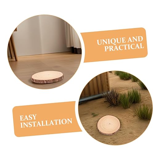 Balacoo 2pcs Outdoor Wooden Garden -Resistant Pathway Decor for Landscaping Walkways and Garden Paths Removable for Easy Cleaning