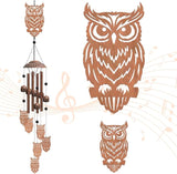 OLYCRAFT Owl Metal Wind Chimes Outdoors Wind Chime Sympathy Memorial Windchime Iron Windchime Memorial Presents Hanging Windbell for Patio Backyard Home Garden Pendant Decoration - 30 Inch