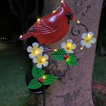 Grave Decorations for Cemetery 34 inch Cardinal Decor Cardinal Solar Light Cemetery Decorations for Grave Cardinals Gifts Decorative Garden Stakes