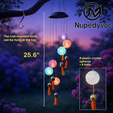 38” Mini Ball Bell Solar Light LED Wind Chime for Outside, Weather Resistant Decoration Outdoor Garden Patio Subtle Tone Decor, Ideal Gift for Birthday, Mother's Day, Meditation, Ambiance