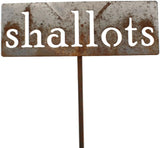 Classic Metal Garden Markers 19 Inches Tall (shallots, Naturally Rusted)