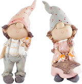 Fairy Garden Kit Set of 2 Whimsical Boy and Girl Mushroom Fairy Figurines Resin Miniature Fairies Garden Decor Accessories Outdoor Patio Yard and Summer Decorations for Home